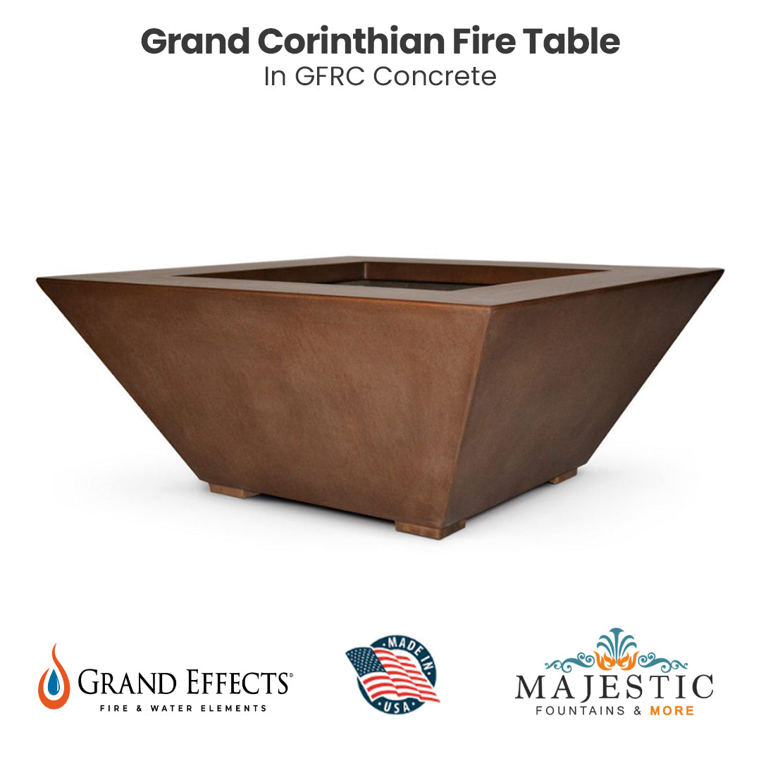 Grand Corinthian Fire Table - Majestic Fountains