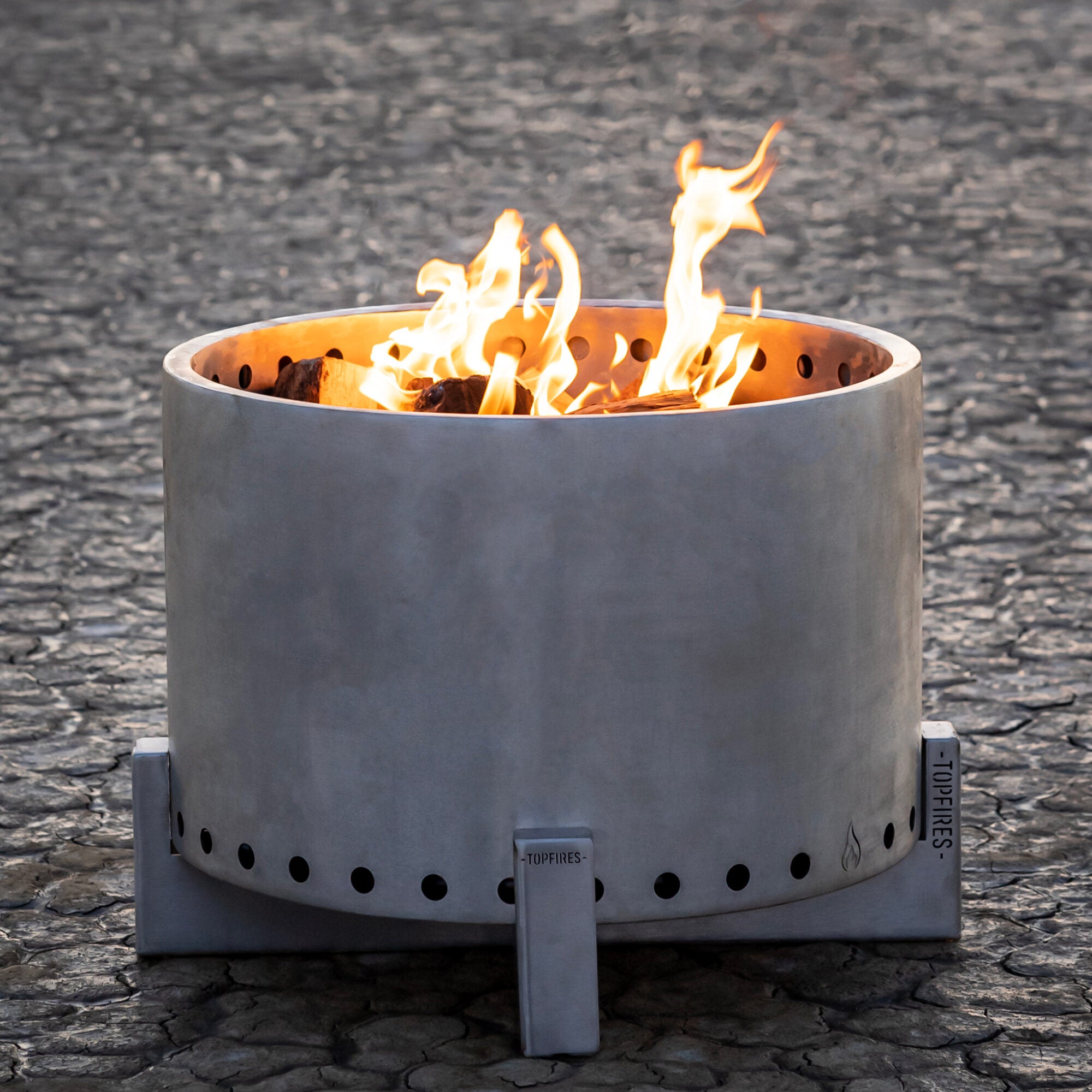 Gravity Smokeless Fire Pit in Corten Steel by The Outdoor Plus - Majestic Fountains and More