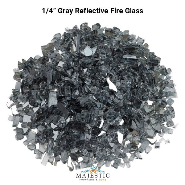 Gray Reflective Fire Glass - Majestic Fountains.