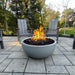 Spun Fire Bowl in Powder Coated Aluminum in Concrete Finish by HPC - Majestic Fountains and More