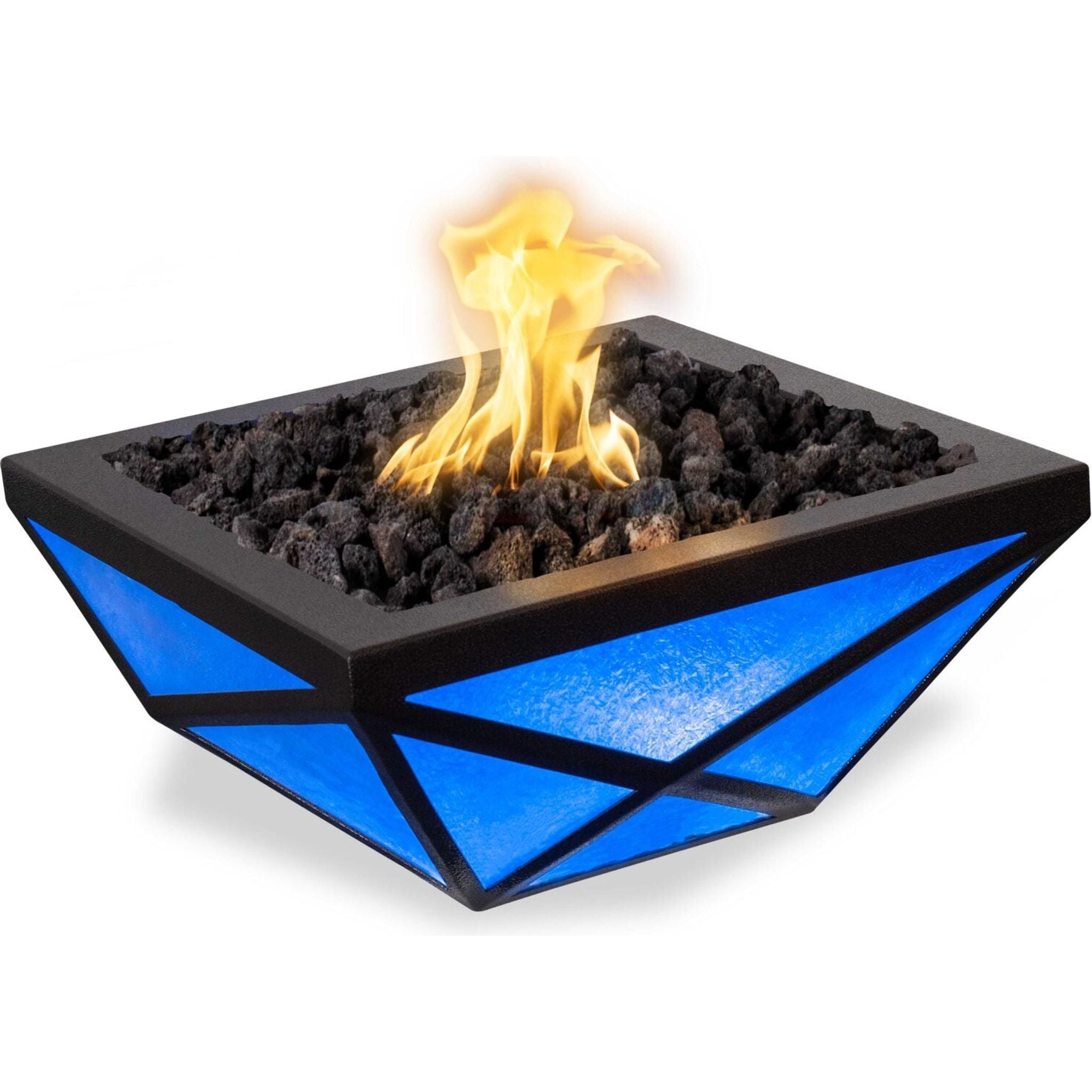 The Outdoor Plus Gladiator LED Fire Bowl in Powder Coated Metal - Majestic Fountains