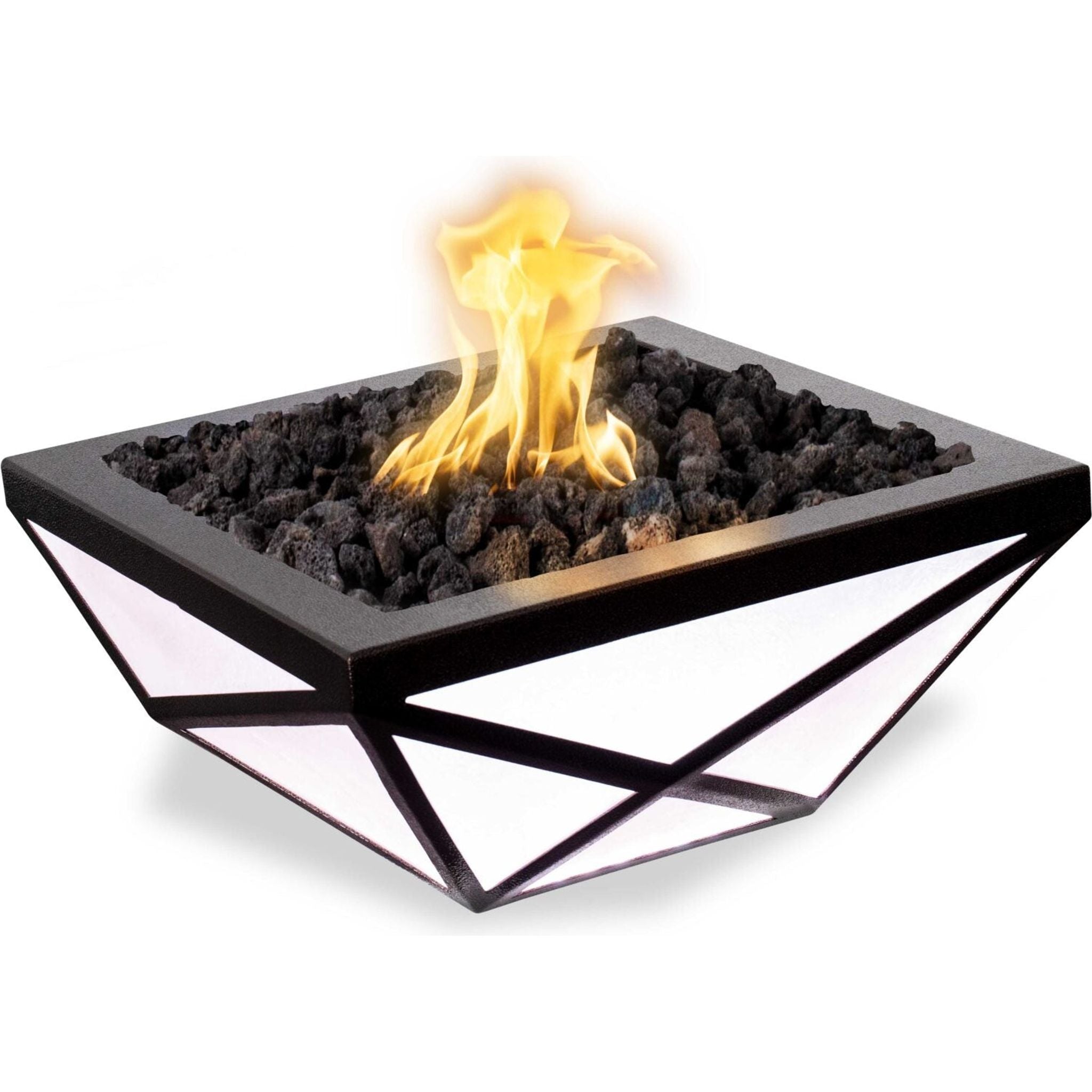 The Outdoor Plus Gladiator LED Fire Bowl in Powder Coated Metal - Majestic Fountains