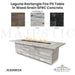 Laguna Rectangle Fire Pit Table in Wood Grain GFRC Concrete - Majestic Fountains