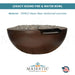 Legacy Round Fire & Water Bowl in GFRC Concrete - Majestic Fountains and More