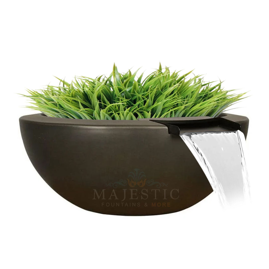 Legacy Round Planter Water Bowl in GFRC Concrete - Majestic Fountains