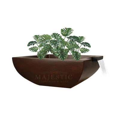 Legacy Square Planter Water Bowl in GFRC Concrete - Majestic Fountains