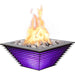 The Outdoor Plus Royal - Lighthouse Fire Bowl in Powder Coated Metal - Majestic Fountains