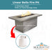 Linear Bella Fire Pit in Stainless Steel - Majestic Fountains