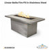 Linear Bella Fire Pit in Stainless Steel - Majestic Fountains