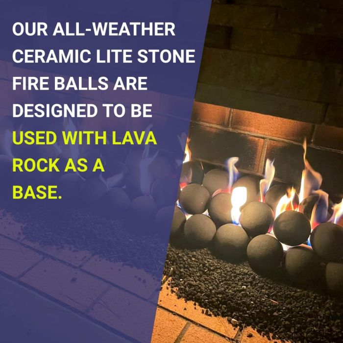 Lite Stone Fire Balls - Majestic Fountains