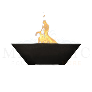 Lombard Fire Bowl PH-445-FB in GFRC Concrete Ebony - Majestic Fountains