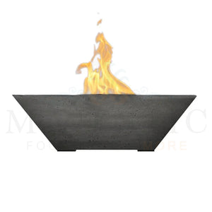 Lombard Fire Bowl PH-445-FB in GFRC Concrete Pewter - Majestic Fountains