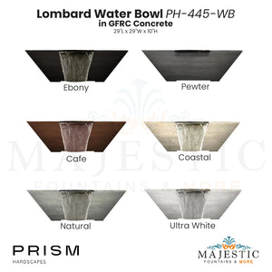 Lombard Tall Water Bowl PH-445-WBT in GFRC - Majestic Fountains