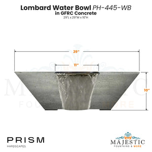 Lombard Water Bowl PH-445-WB in GFRC Size - Majestic Fountains