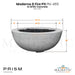 Moderno 8 Fire Pit PH-455 in GFRC Concrete by Prism Hardscapes Size - Majestic Fountains and More