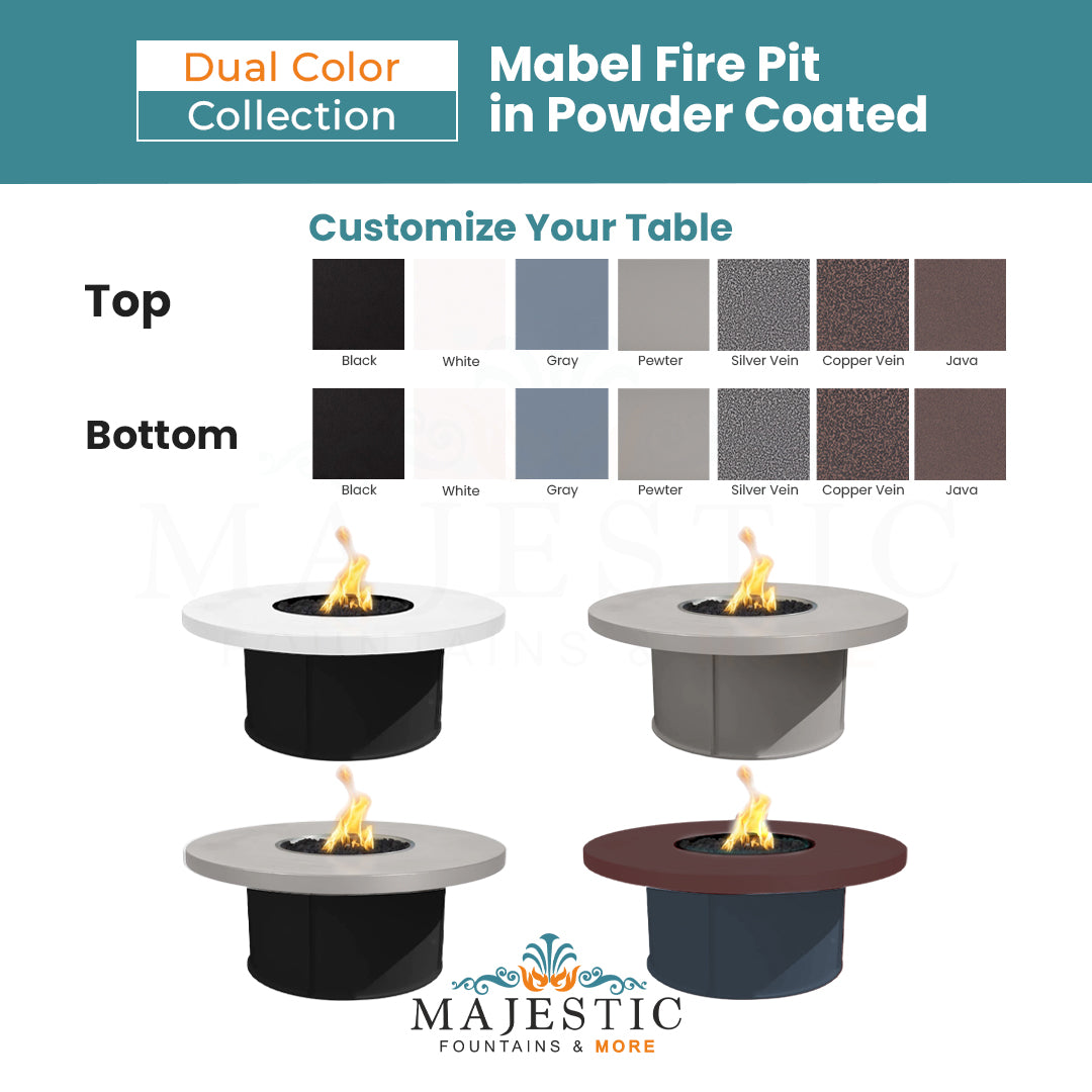 The Outdoor Plus Mabel Fire Pit in Powder Coated Steel - Majestic Fountains and More