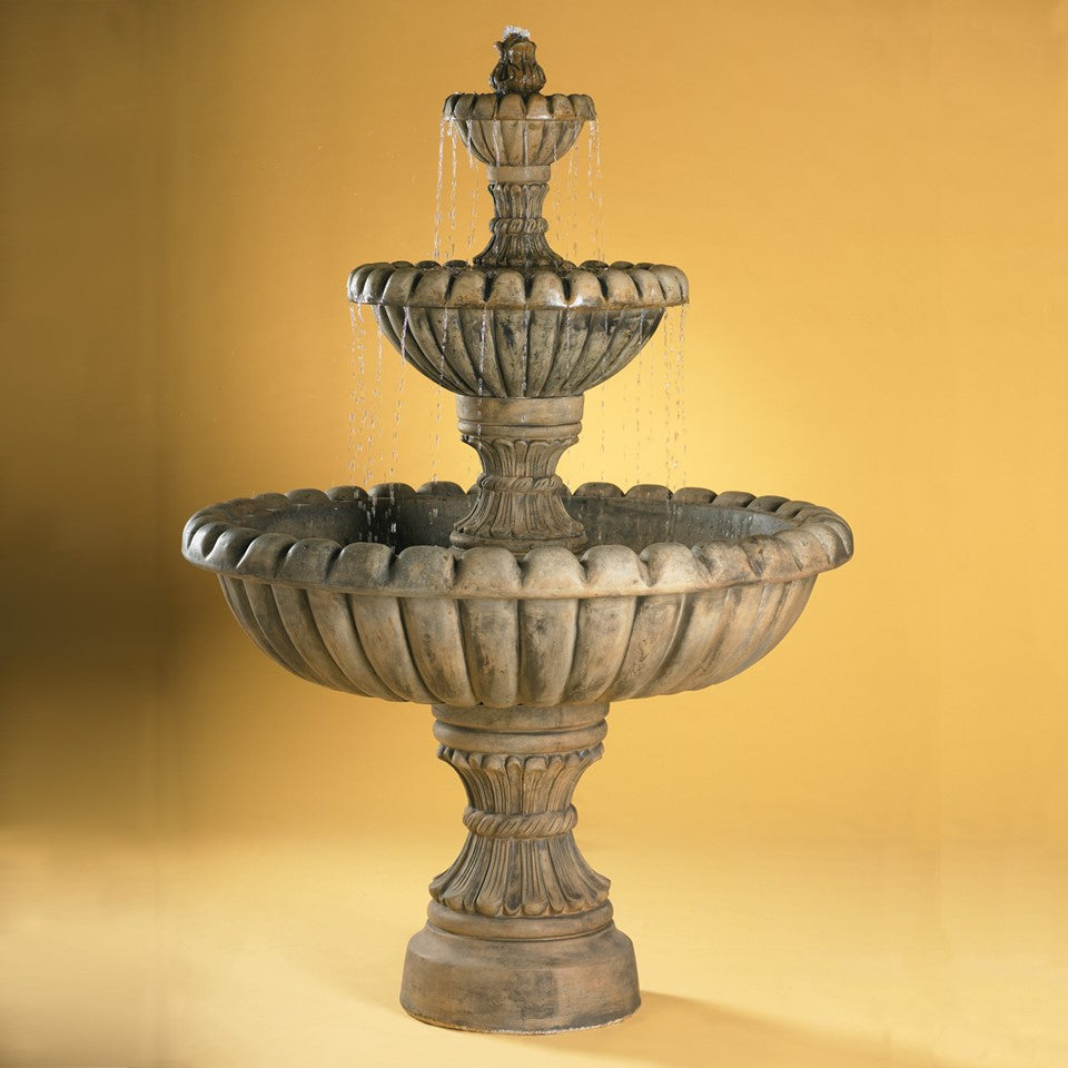 Marsala 3 Tiered Fountain in Cast Stone by Fiore Stone - AV113-F - Majestic Fountains and More
