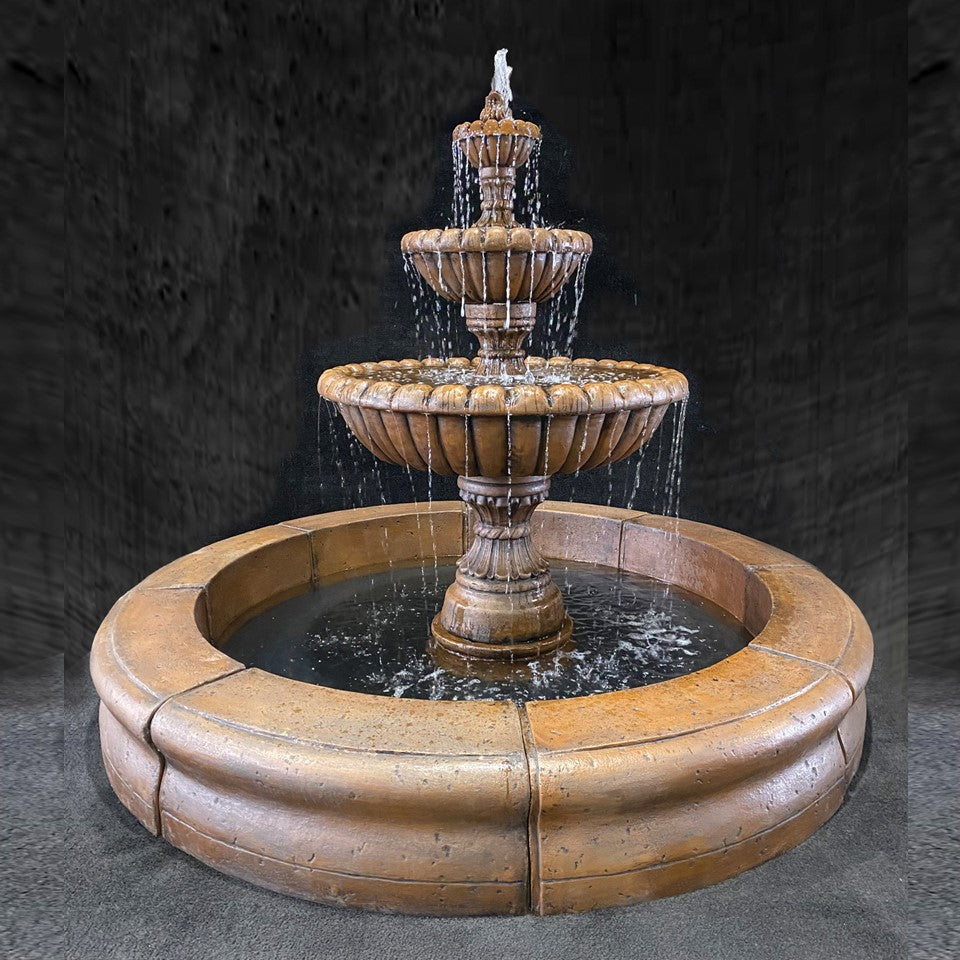Marsala 3 Tiered Fountain in Cast Stone by Fiore Stone - AV113-F - Majestic Fountains and More
