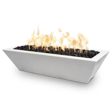 Maya Linear Fire Bowl in GFRC Concrete - Majestic Fountains