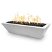 Maya Linear Fire Bowl in GFRC Concrete - Majestic Fountains