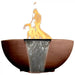 Moderno 2 Fire & Water Bowl in GFRC Concrete by Prism Hardscapes - Majestic Fountains and More.