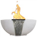 Moderno 2 Fire & Water Bowl in GFRC Concrete by Prism Hardscapes - Majestic Fountains and More.