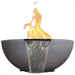 Moderno 2 Fire & Water Bowl in GFRC Concrete by Prism Hardscapes - Majestic Fountains and More.