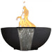 Moderno 2 Fire & Water Bowl in GFRC Concrete by Prism Hardscapes - Majestic Fountains and More.