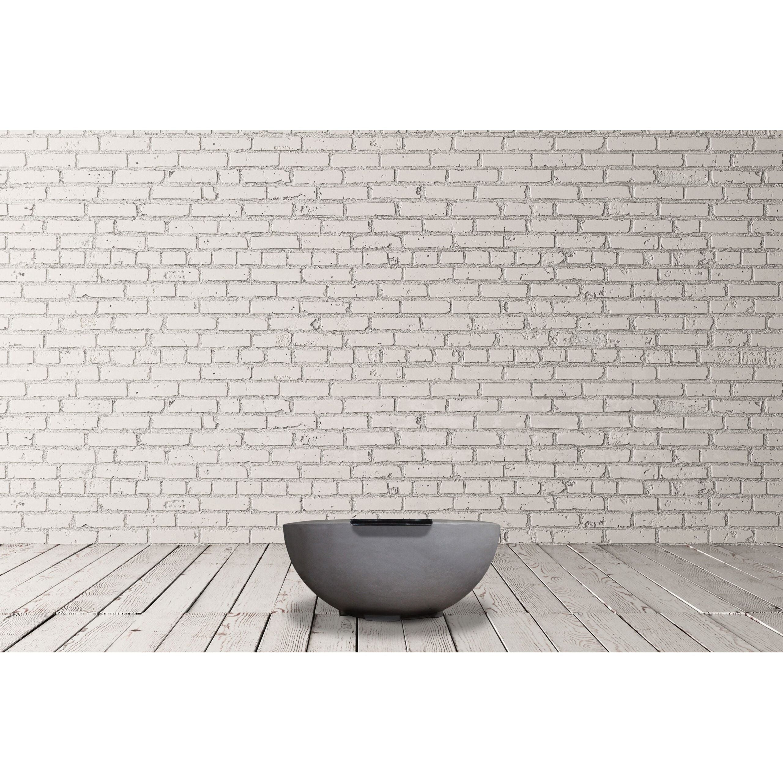 Moderno 2 Fire & Water Bowl in GFRC Concrete by Prism Hardscapes - Majestic Fountains and More.