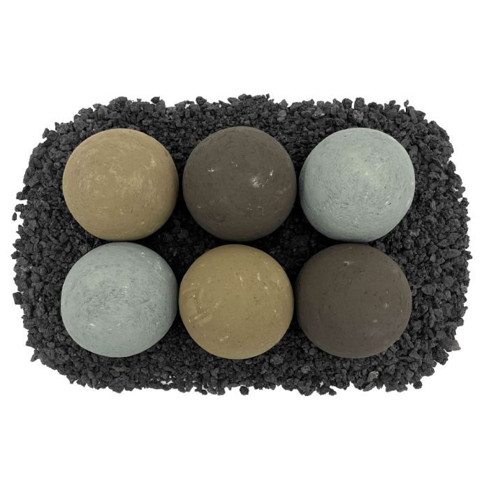 Natural Lite Stone Fire Balls - Set of 6 - Majestic Fountains and More.