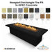 Newport Rectangle Fire Pit - Majestic Fountains