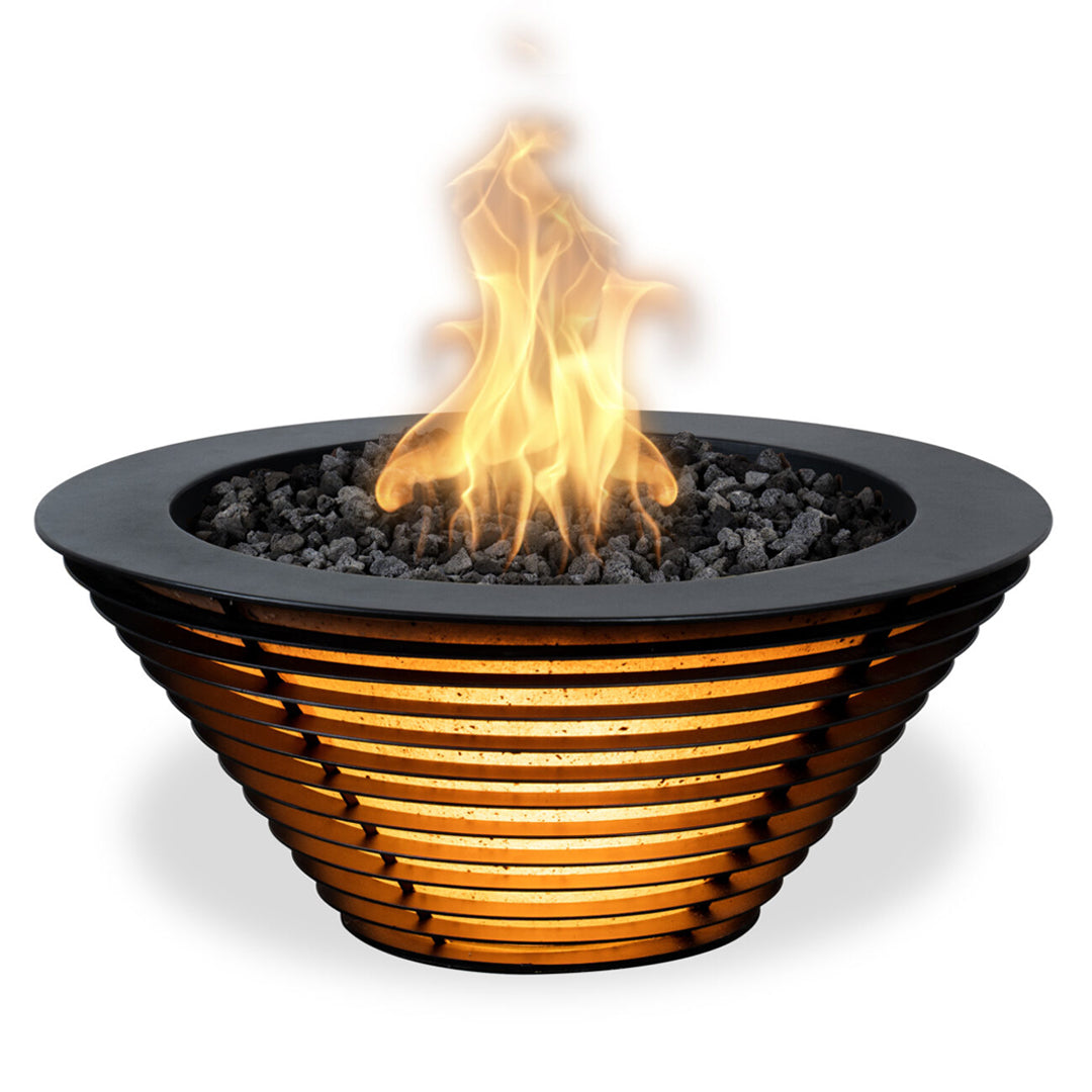 The Outdoor Plus Mayport - Lighthouse Fire Bowl in Powder Coated Metal - Majestic Fountains and More