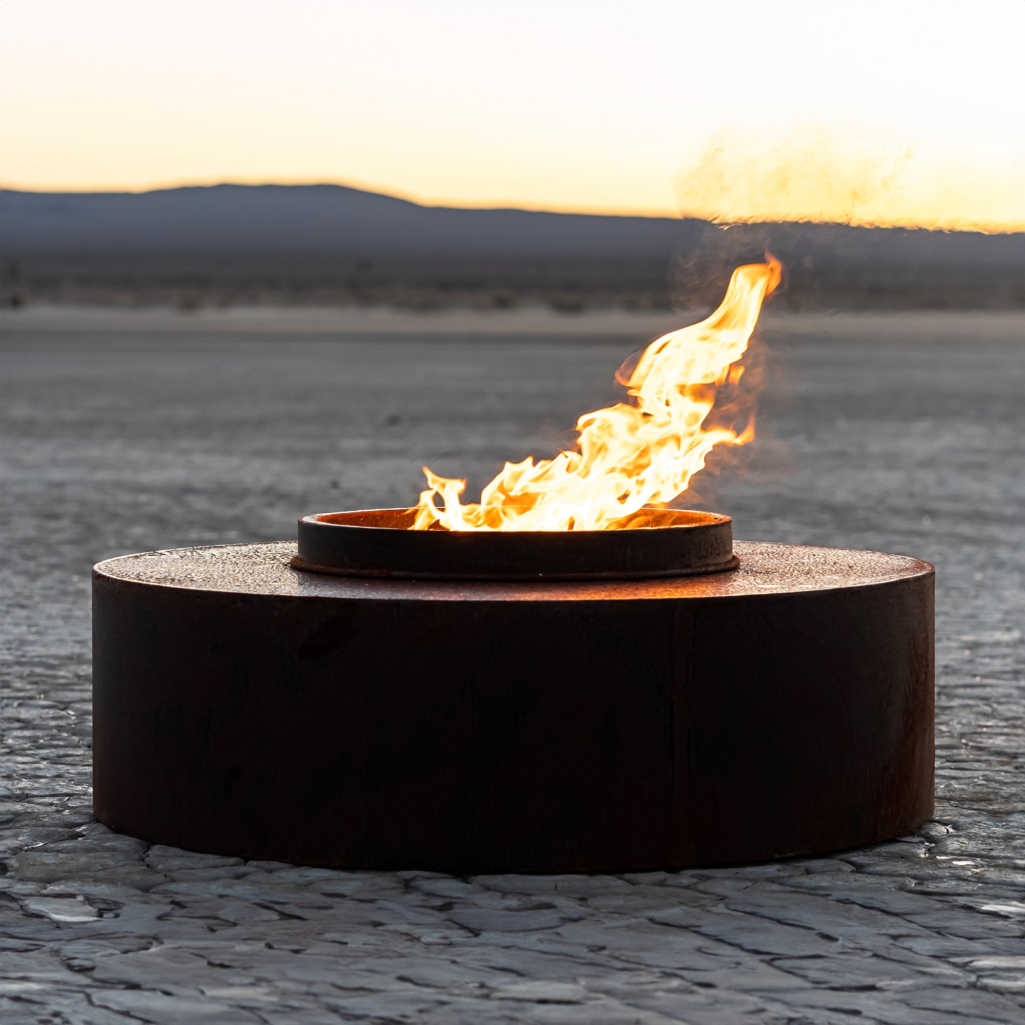 Orbit Smokeless Fire Pit in Corten Steel by The Outdoor Plus - Majestic Fountains and More