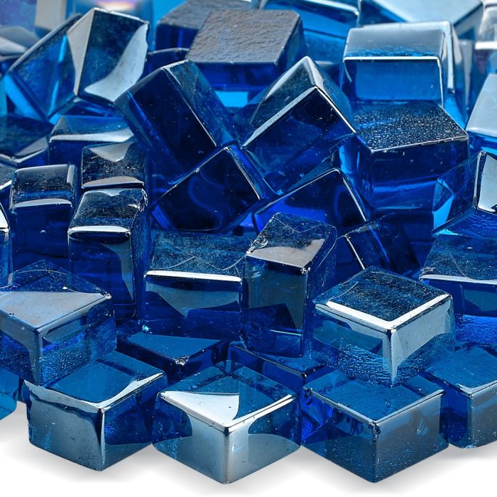 Pacific Blue Luster Fire Glass - Majestic fountains and More.