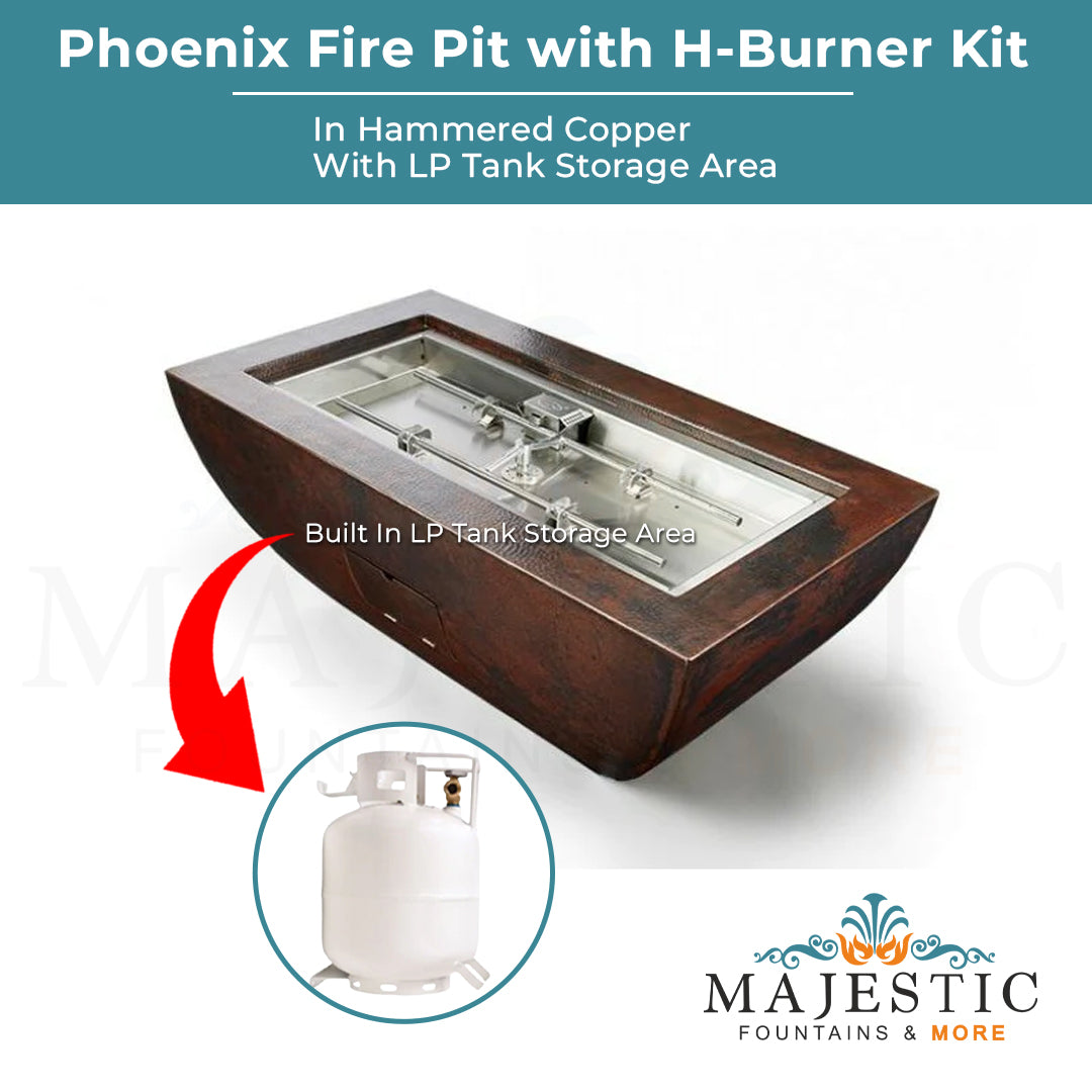 QUICKSHIP Phoenix Hammered Copper Fire Pit by HPC