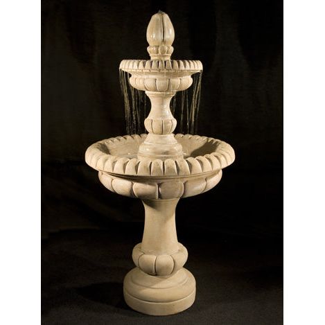 Pioggia 2 Tier Fountain in Cast Stone by Fiore Stone - Majestic Fountains and More