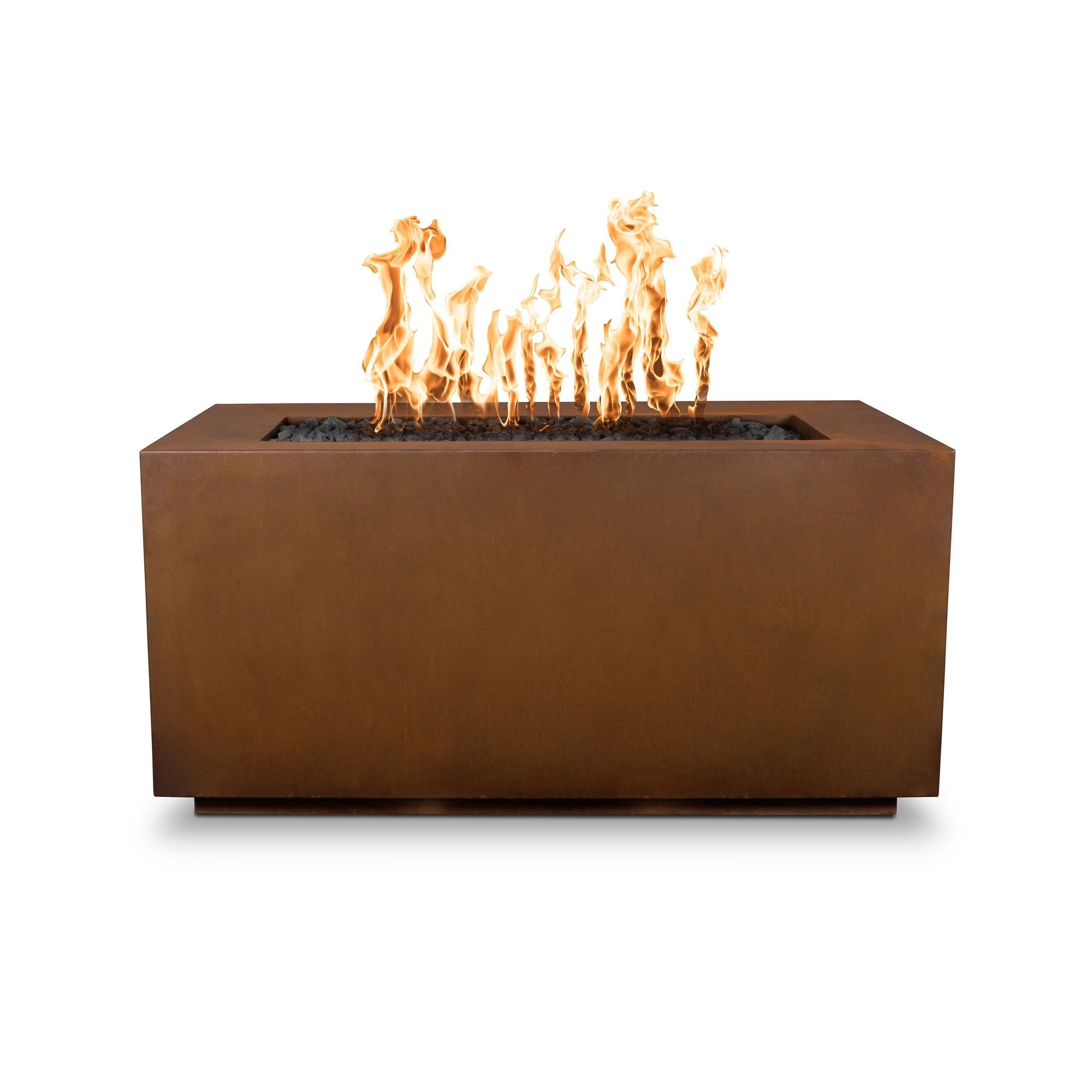 TOP Fires Pismo Rectangle Fire Pit in Corten Steel by The Outdoor Plus - Majestic Fountains