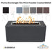 Pismo Rectangle Fire Pit in Powder Coated Metal - Majestic Fountains and More