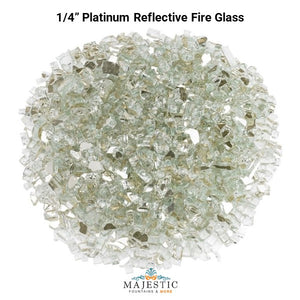 Platinum Reflective Fire Glass - Majestic fountains