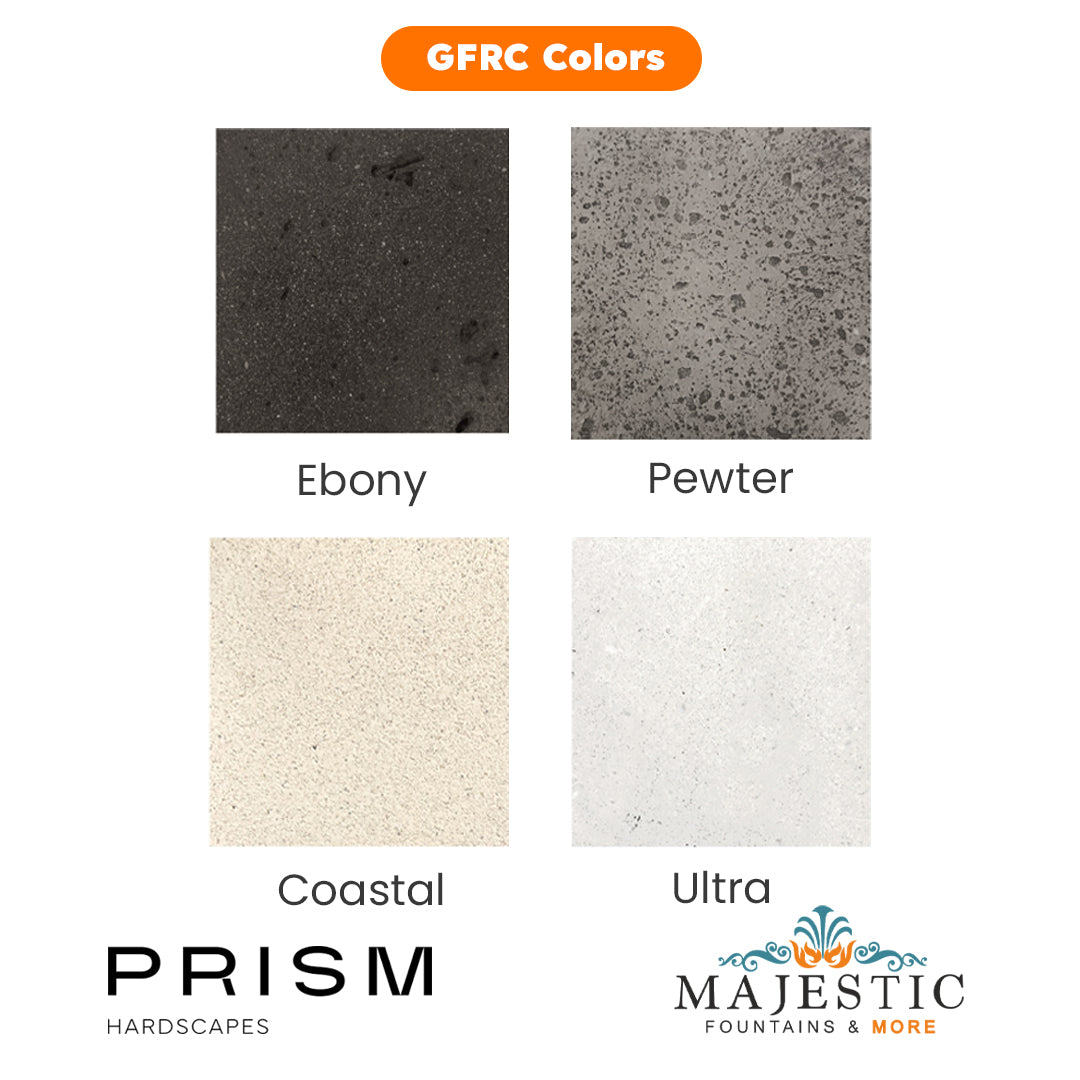 Prism Hardscapes GFRC Finish Swatch Guide - Majestic Fountains and More