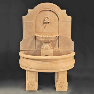 Provincial Wall Fountain in Cast Stone - Fiore Stone LG139-FWL - Majestic Fountains and More