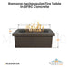 Ramona Rectangular Fire Table in GFRC Concrete Size - Majestic Fountains