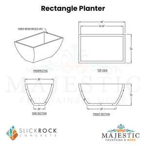 Rectangle Planter - Majestic Fountains