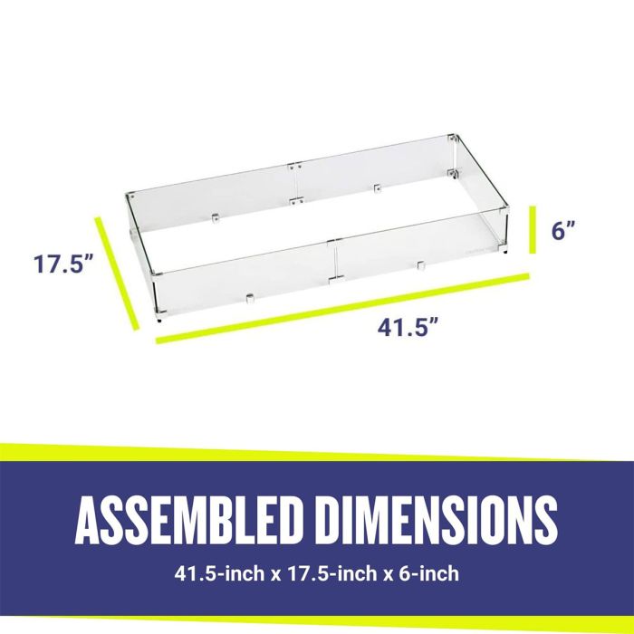 Rectangular Glass Wind Guard