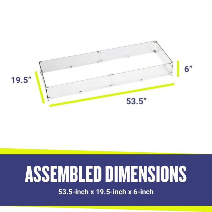 Rectangular Glass Wind Guard