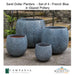 Sand Dollar Planters - Set of 4 in Glazed Pottery By Campania International- Majestic Fountains and More