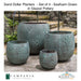 Sand Dollar Planters - Set of 4 in Glazed Pottery By Campania International- Majestic Fountains and More