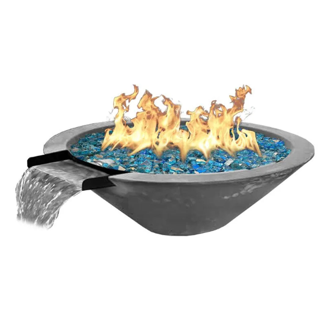 Scupper Round Oblique Series Fire & Water Bowls - Majestic Fountains and More