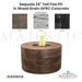 Sequoia 24" Tall Fire Pit in Wood Grain GFRC Concrete - Majestic Fountains