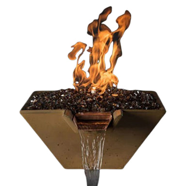 Slick Rock Cascade Fire on glass - Square - Majestic Fountains